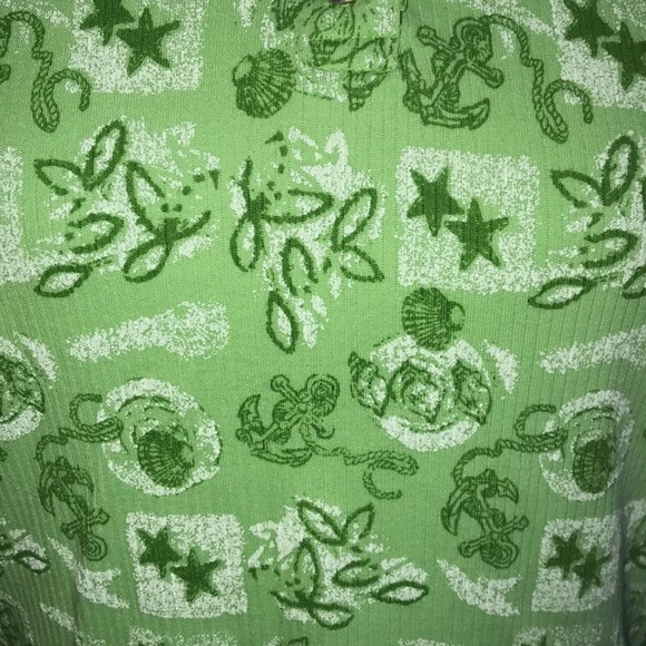KENETH TOO! CASUALS GREEN MULTICOLOR FLORAL DESIGN STRETCH TOP SIZE PETITE LARGE - Picture 5 of 6